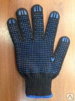 Перчатки трикотажные с ПВХ 6 нитей/7,5 класс/75 гр. двойной оверлок (Россия)