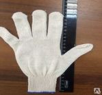 Перчатки трикотажные с ПВХ 3 нити/10 класс/34 гр. (Россия) белая